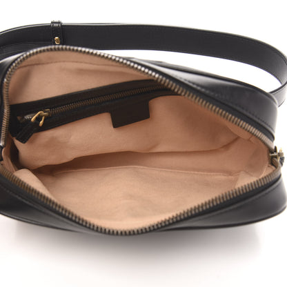 Gucci Calfskin Matelasse Mens GG Marmont Belt Bag 80 32 Black 5 of 10