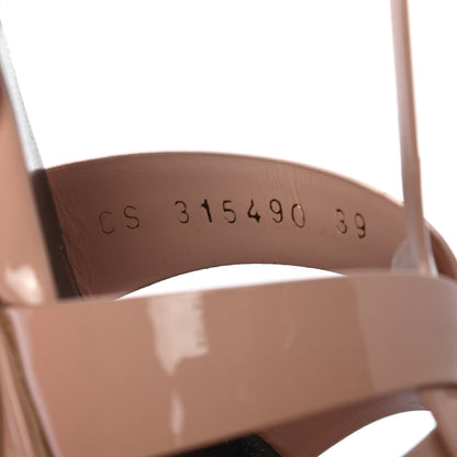 Saint Laurent Patent Tribute 75 Platform Sandals 39 Pale Pink 8 of 8