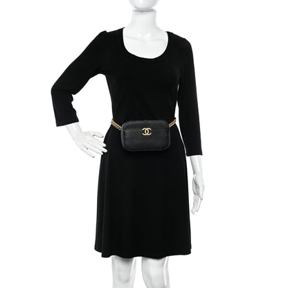 Chanel Caviar Stitched Waist Bag Black 2 of 11