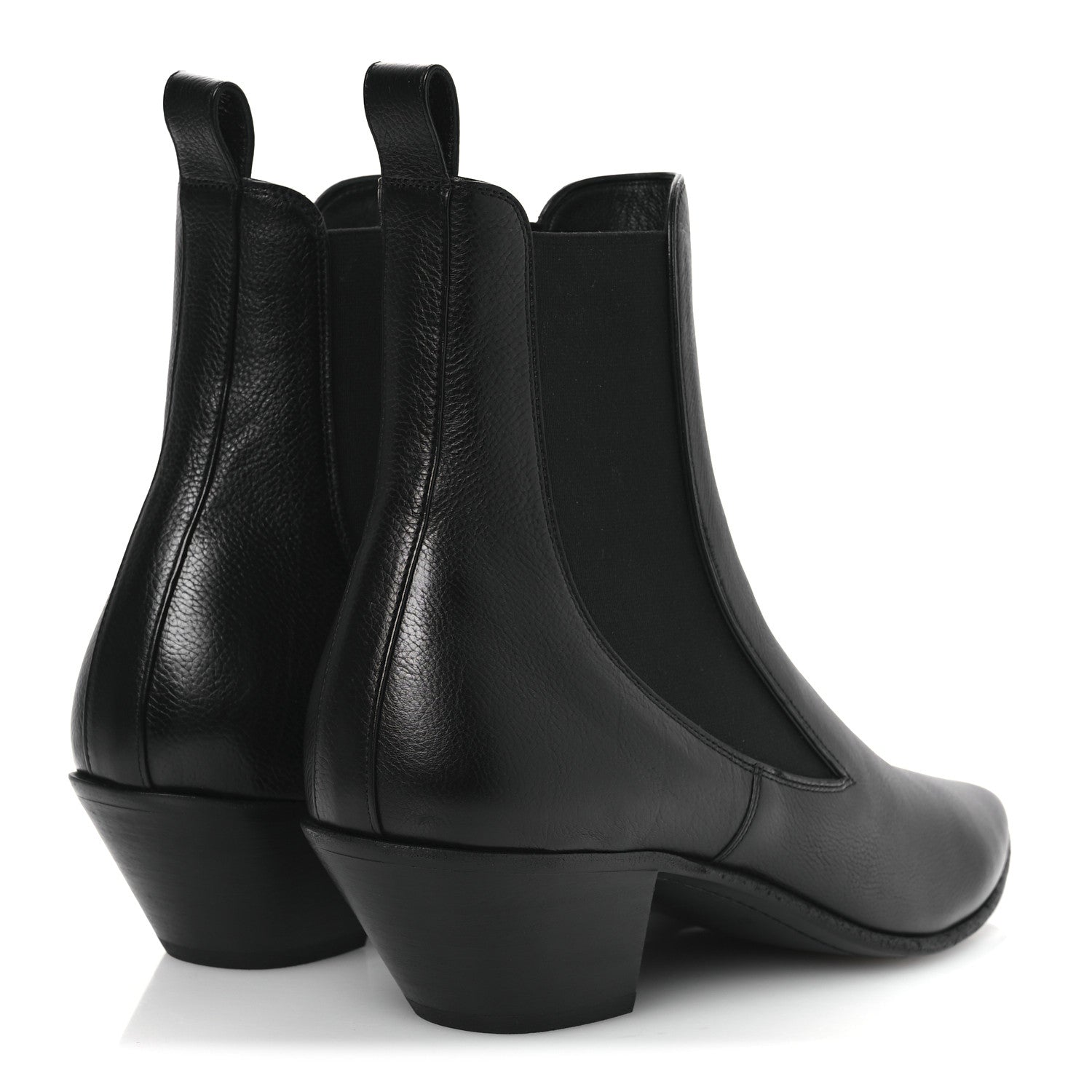 Saint Laurent Calfskin Mens Banana 50 Boots 41.5 Black 5 of 10