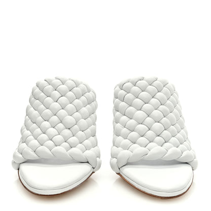 Bottega Veneta Nappa Padded Intreccio The Curve Sandals 37 Optic White 3 of 8