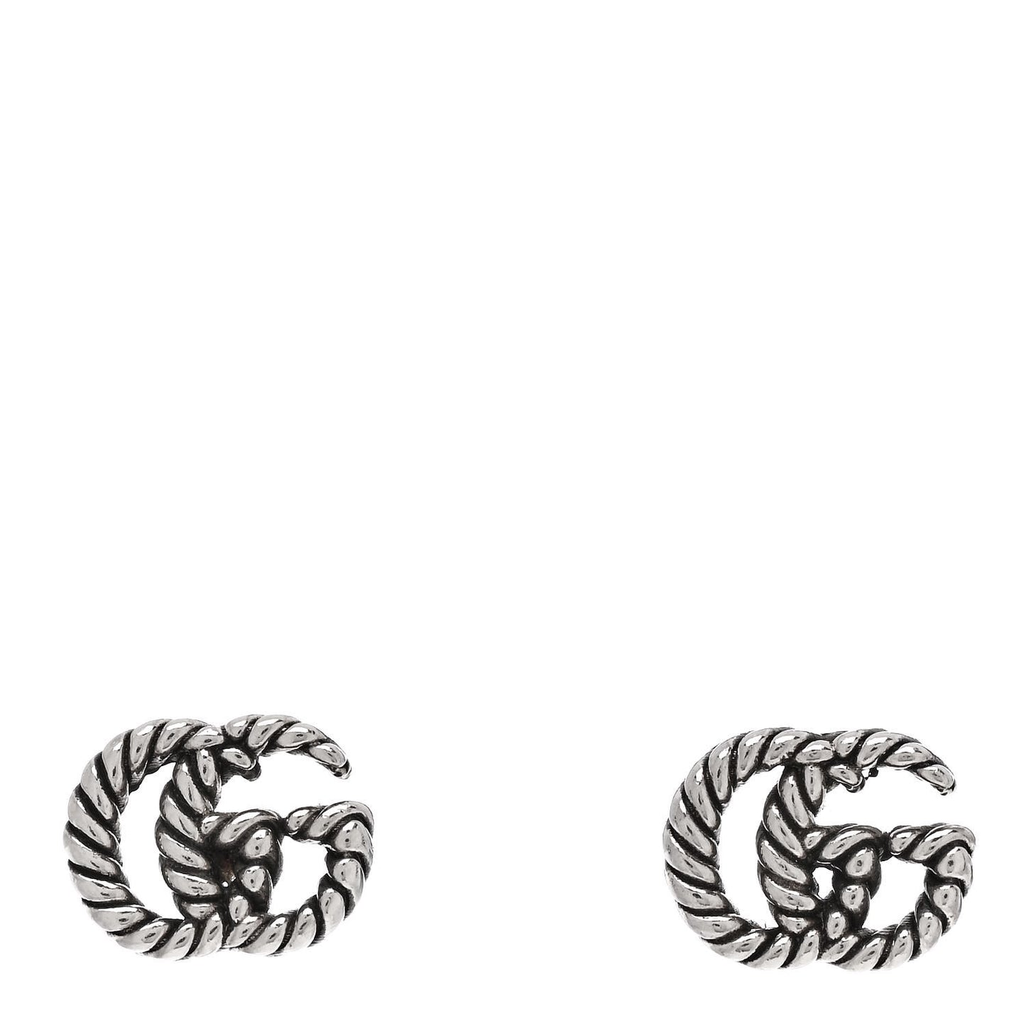 Sterling Silver Torchon Double G Earrings