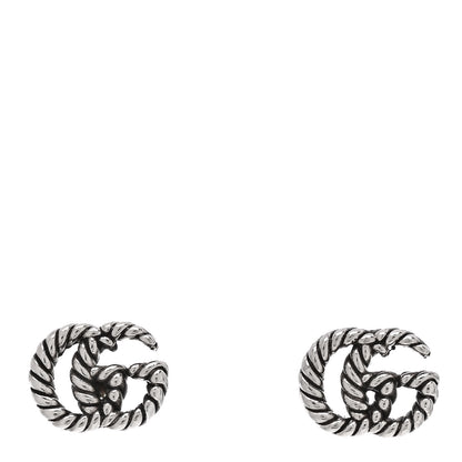 Gucci Sterling Silver Torchon Double G Earrings 1 of 4