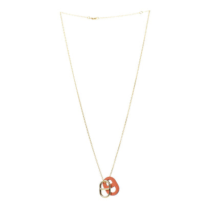 Hermes Swift O'Maillon Pendant Necklace Orange 3 of 5