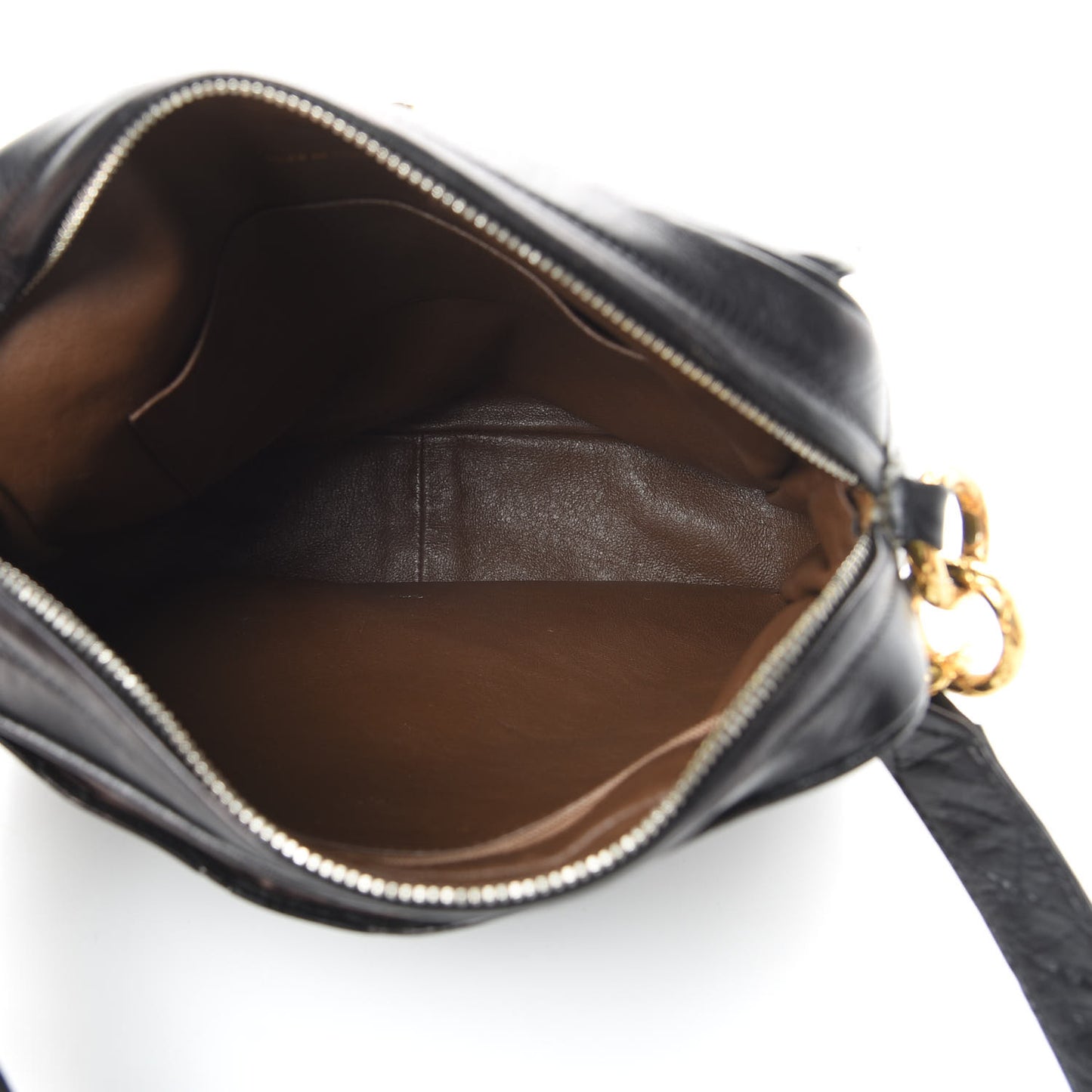 Lambskin Quilted Flap Shoulder Bag Black