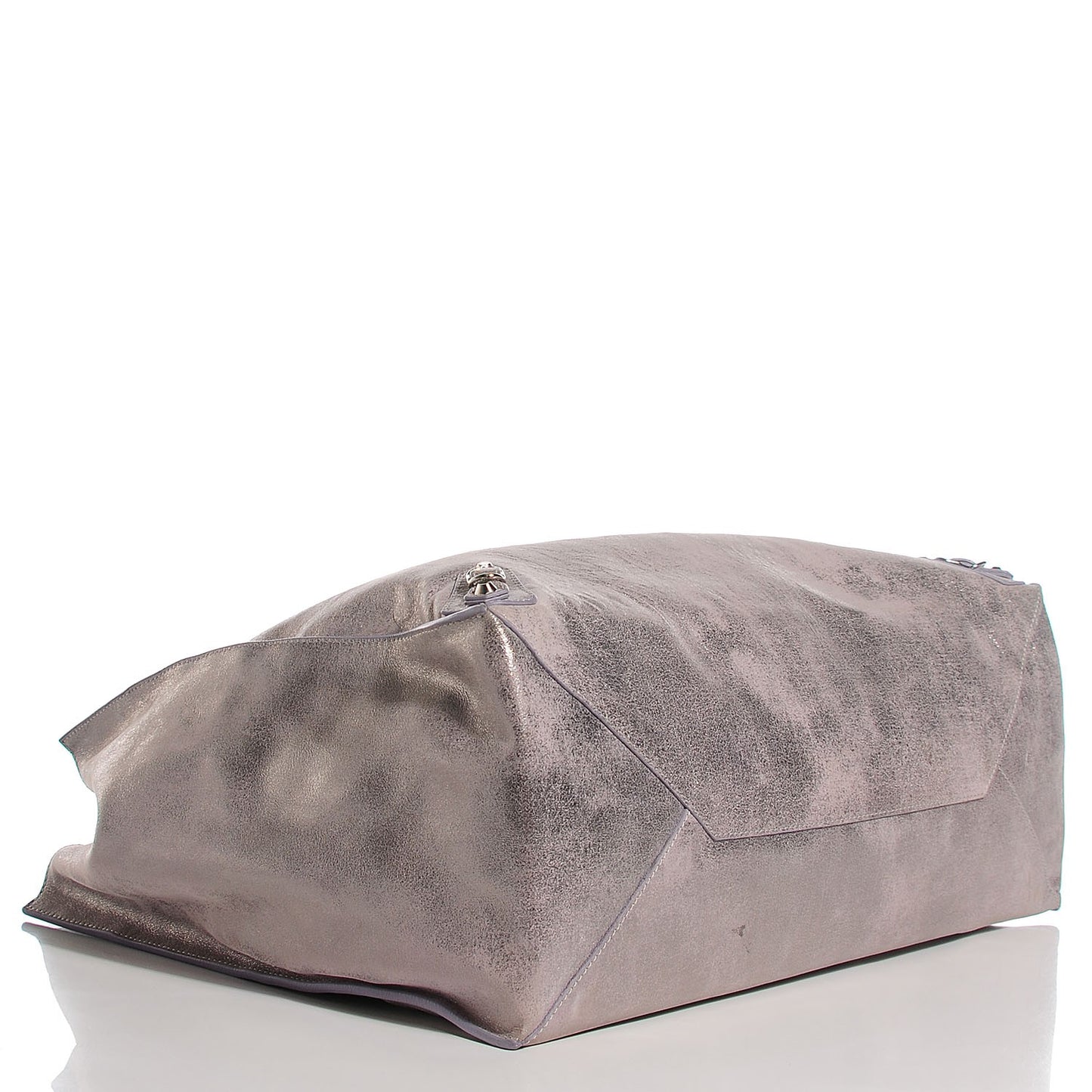 Metallic Calfskin Milkyway Papier A4 Tote Lilac