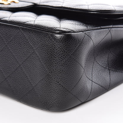 Chanel Caviar Quilted Jumbo Double Flap Black 9 of 9