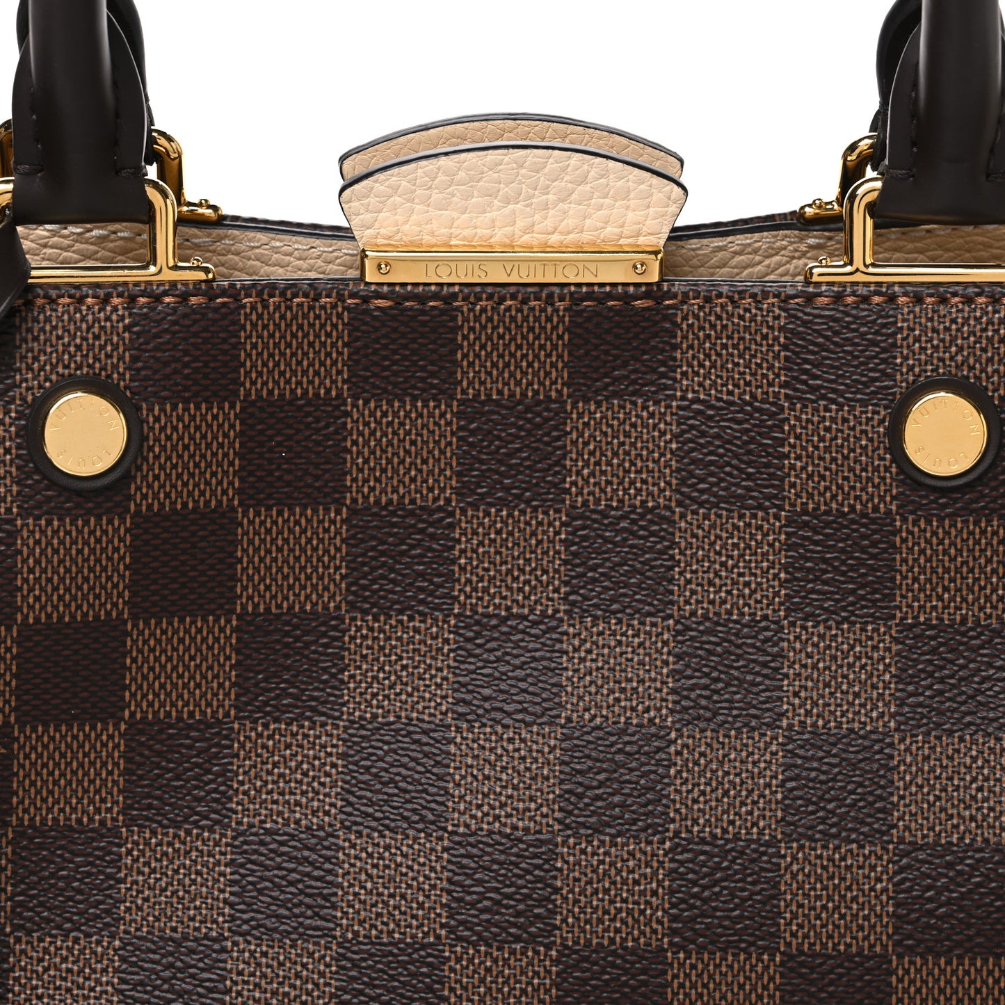 Damier Ebene Cuir Taurillon Brittany Creme