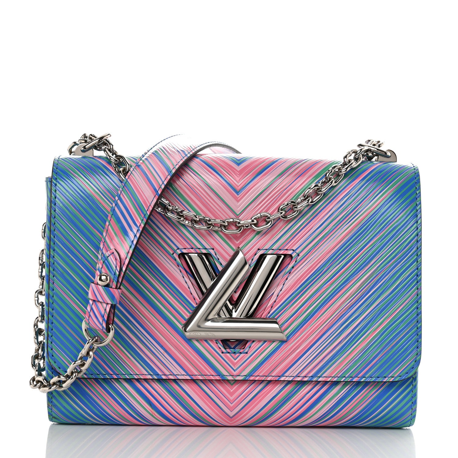 Louis Vuitton Epi Tropical Twist Shoulder Bag MM Blue Rose 4 of 11