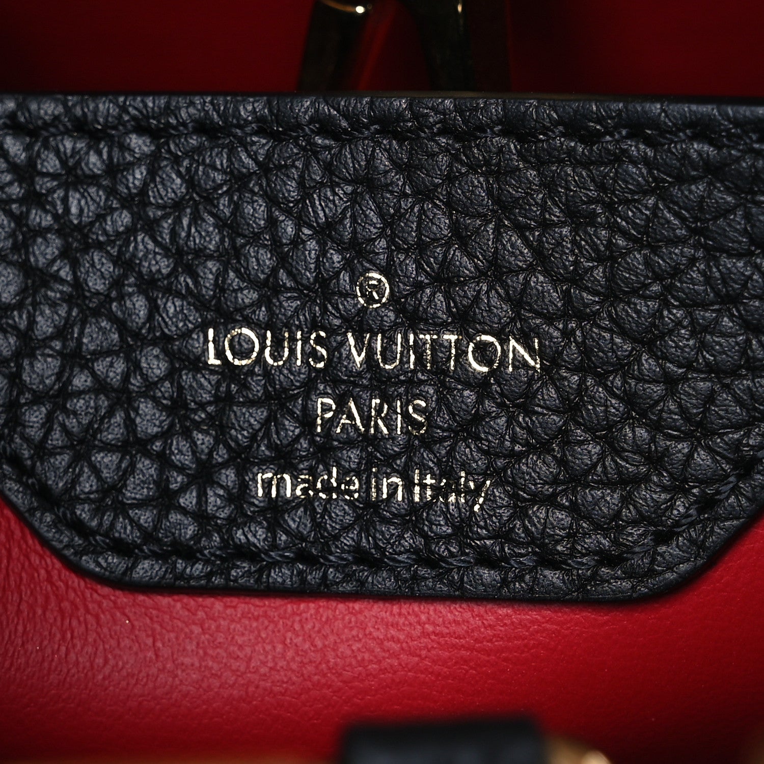 Louis Vuitton Taurillon Capucines BB Black Greige Doux Scarlet 7 of 12