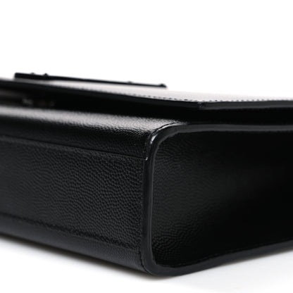 Saint Laurent Grain De Poudre Medium Classic Monogram Monochrome Kate Satchel Black 10 of 10