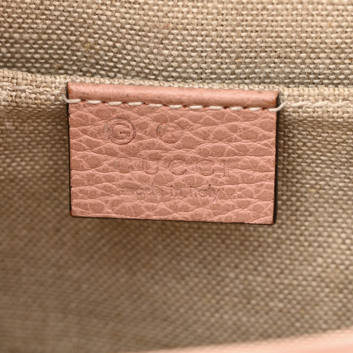 Dollar Calfskin Small Interlocking G Shoulder Bag Soft Pink