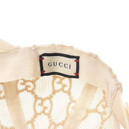 Gucci Mesh GG Monogram Shivali Baseball Hat M Cream Ivory 4 of 7