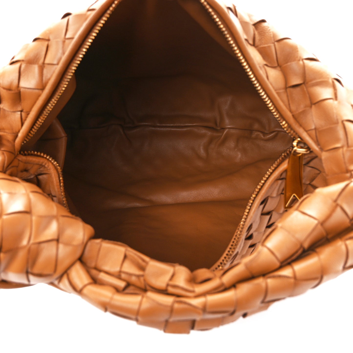 Nappa Intrecciato Teen Jodie Hobo Caramel