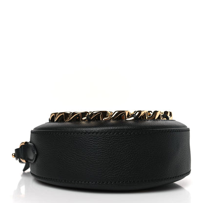 Versace Calfskin Mini La Medusa Chain Round Crossbody Bag Black 4 of 8