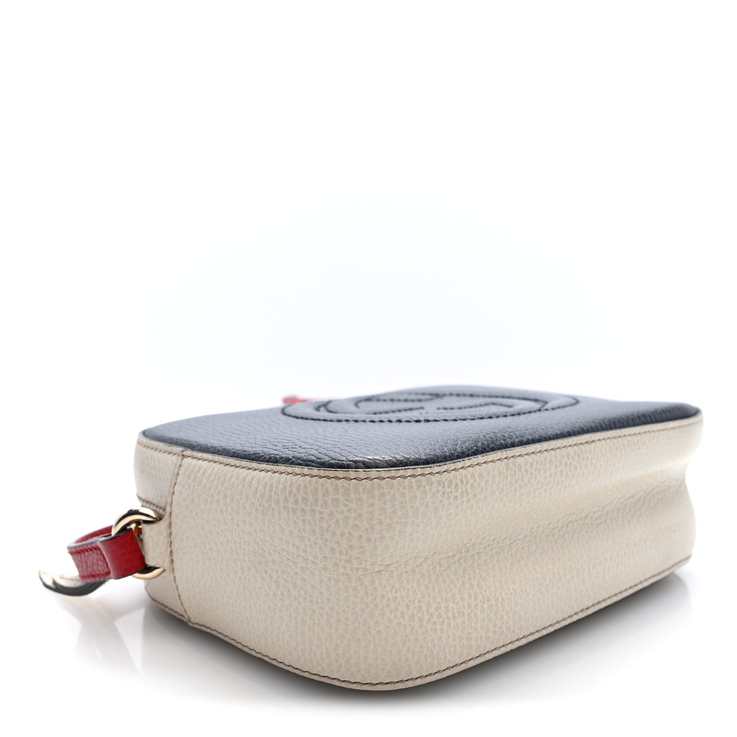 Dollar Calfskin Small Soho Disco Bag Blue Hibiscus Red Mystic White
