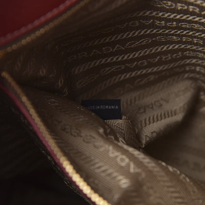 Prada Vitello Daino Satchel Fuoco 7 of 10