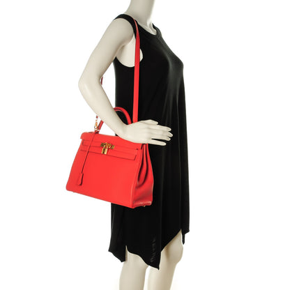 Hermes Togo Kelly Retourne 32 Capucine 2 of 28