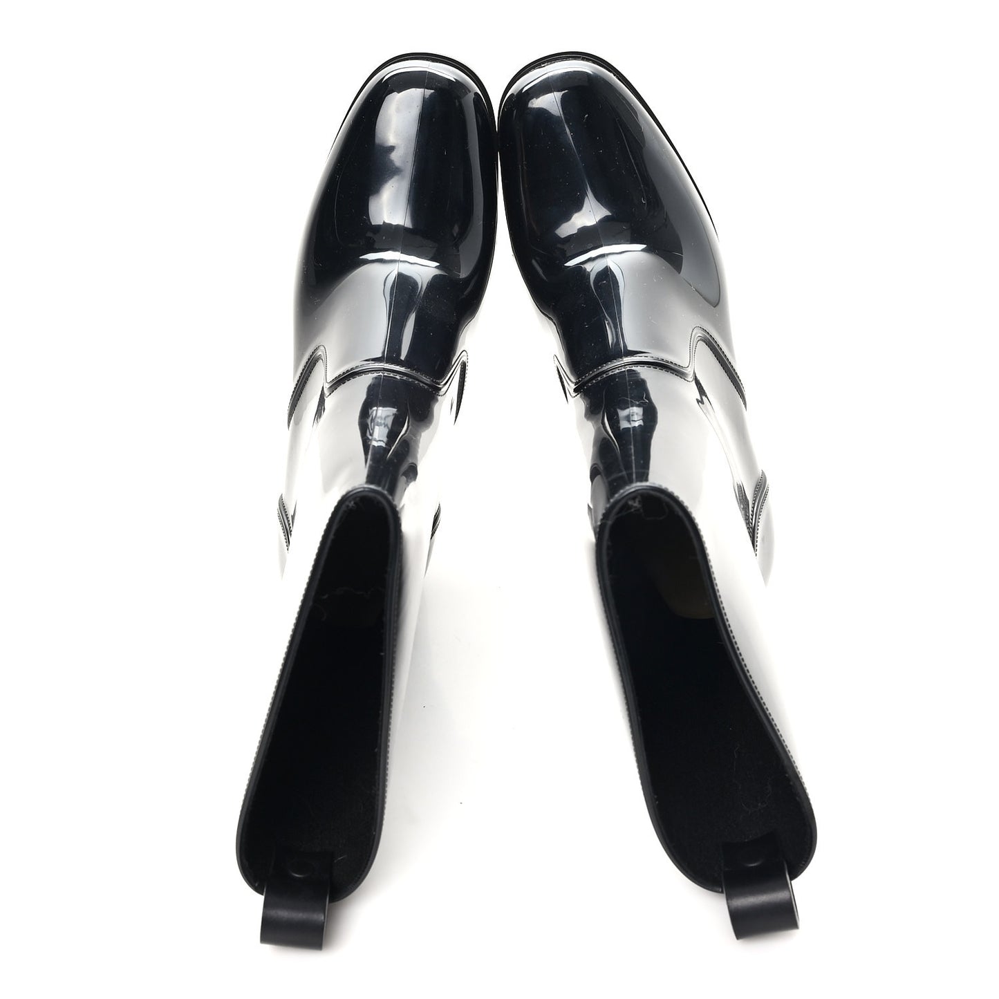 Recycled PVC Calfskin Loubirain 70 Boots 39 Black