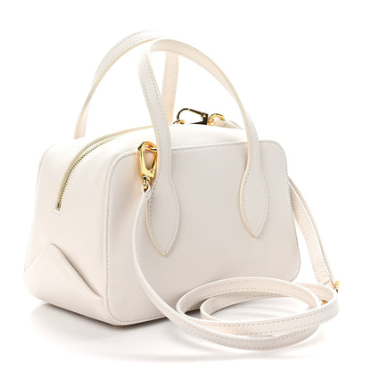 Khaite Pebbled Calfskin Small Maeve Bag Cream 3 of 9