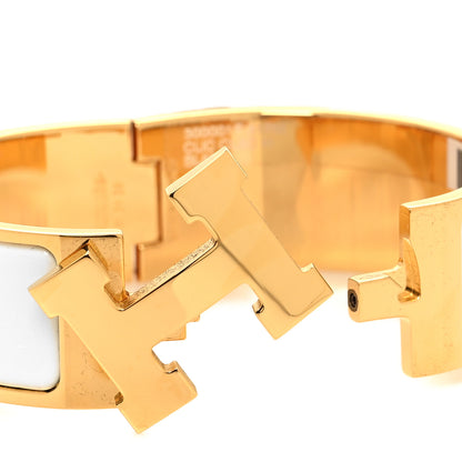 Hermes Enamel Wide Clic Clac H Bracelet PM White 4 of 6