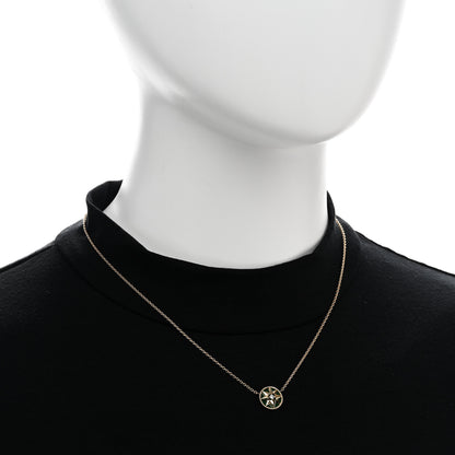 Christian Dior 18K Yellow Gold Diamond Malachite Rose Des Vents Necklace 2 of 6