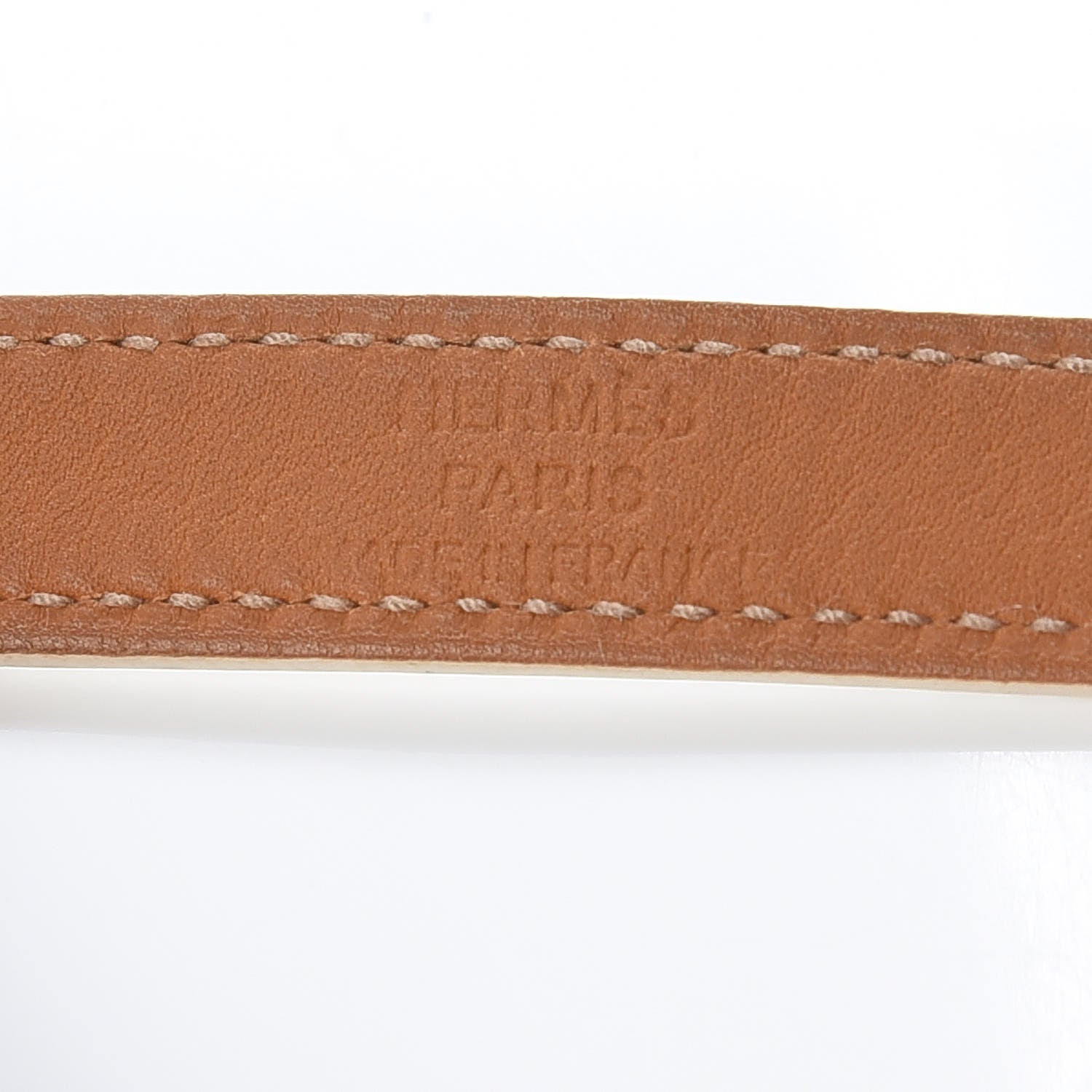 Hermes Epsom Kelly Double Tour Bracelet M White 5 of 6