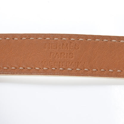 Hermes Epsom Kelly Double Tour Bracelet M White 5 of 6