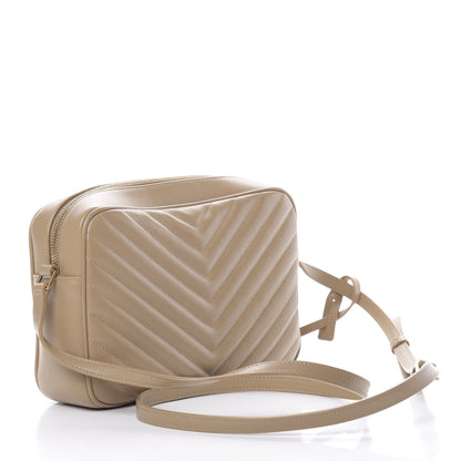 Saint Laurent Calfskin Matelasse Monogram Lou Camera Bag Dark Latte 3 of 13