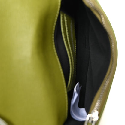 Off-White Saffiano Striped Mini Diag Binder Clip Bag Green 5 of 9