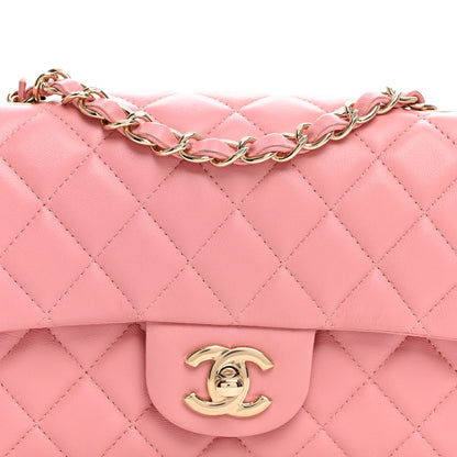Chanel Lambskin Quilted Mini Rectangular Flap Pink 8 of 10