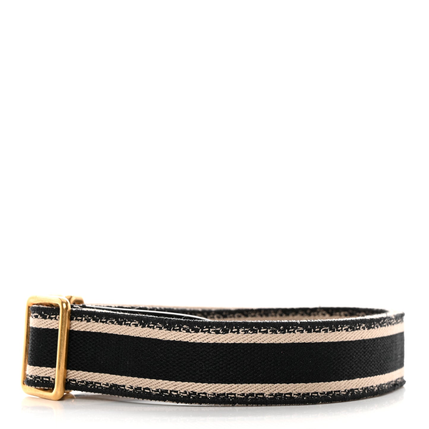 Canvas Embroidered Shoulder Strap Black