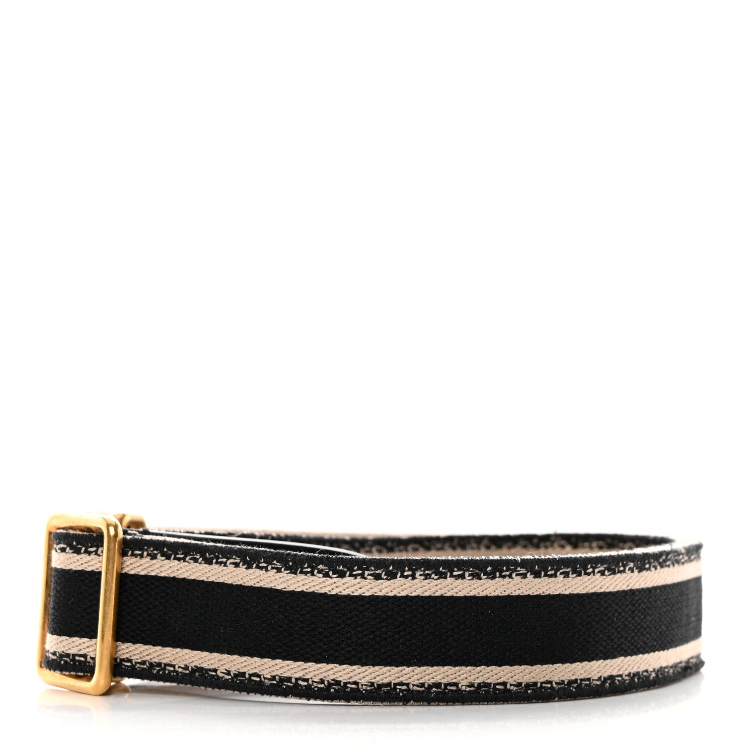 Christian Dior Canvas Embroidered Shoulder Strap Black 2 of 5