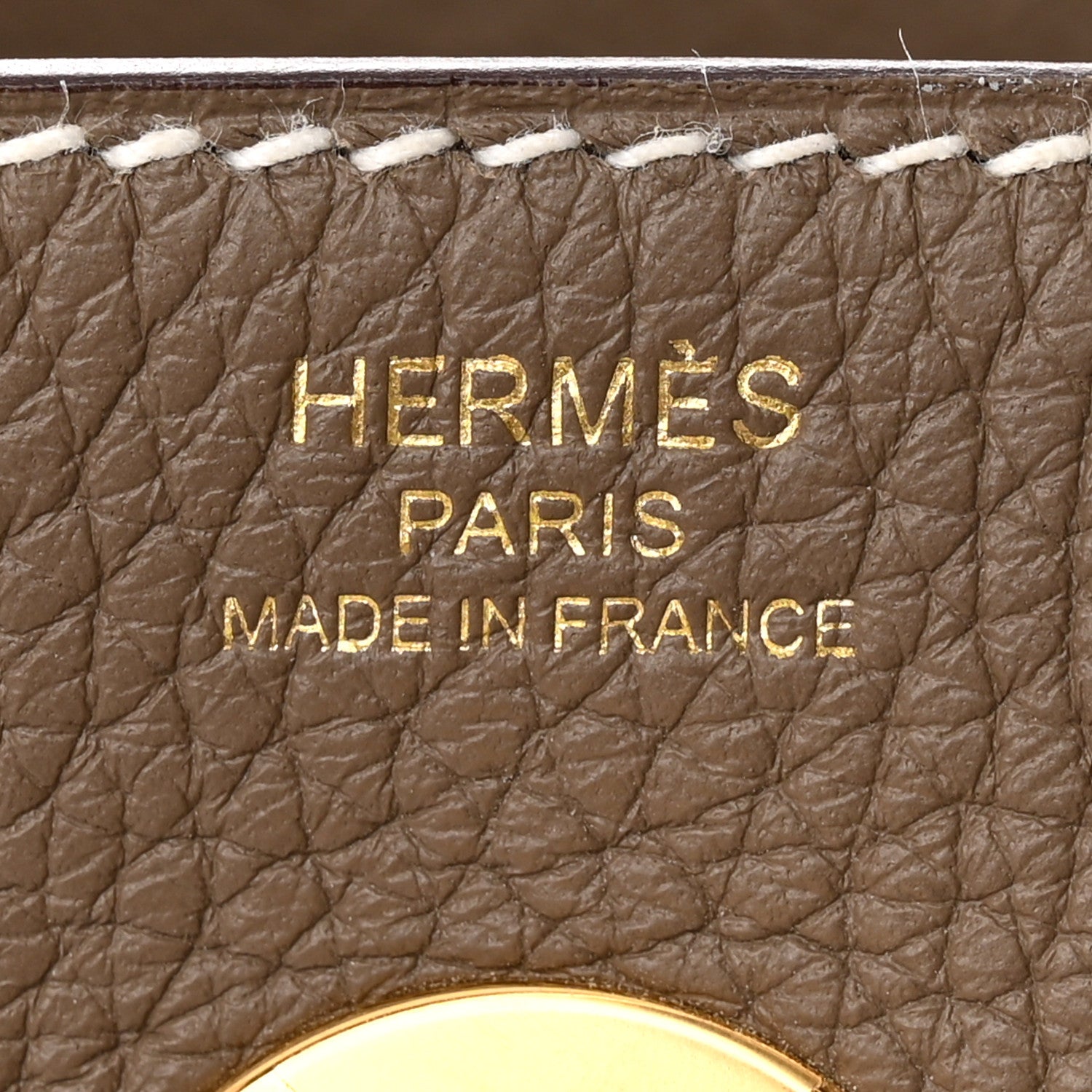 Hermes Taurillon Clemence Lindy 26 Etoupe 6 of 12