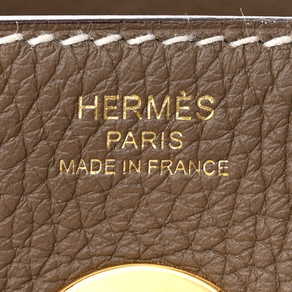 Hermes Taurillon Clemence Lindy 26 Etoupe 6 of 12