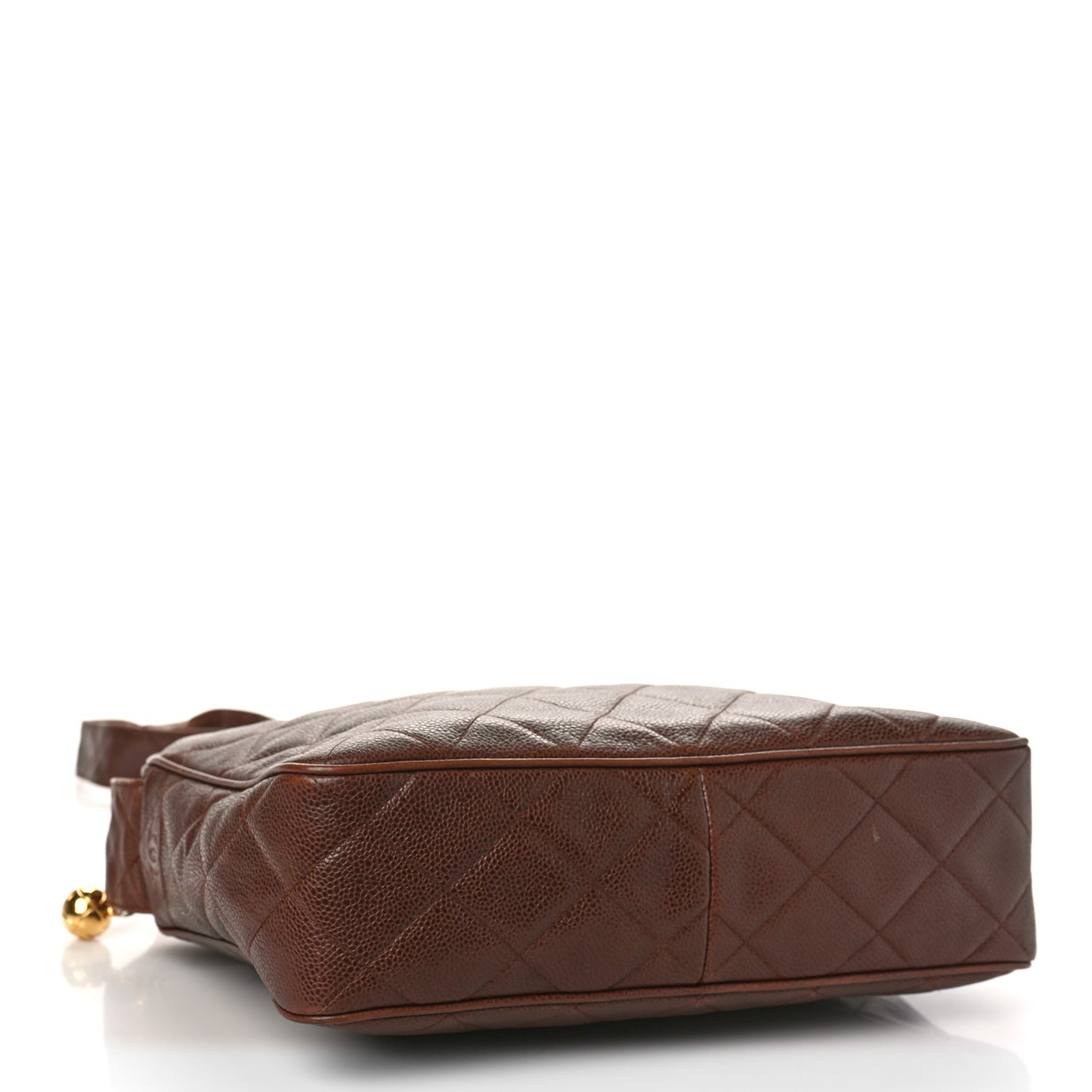Caviar Quilted Camera Case Brown