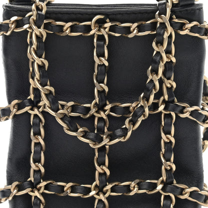 Chanel Lambskin Tech Me Out Clutch With Chain Black 9 of 11
