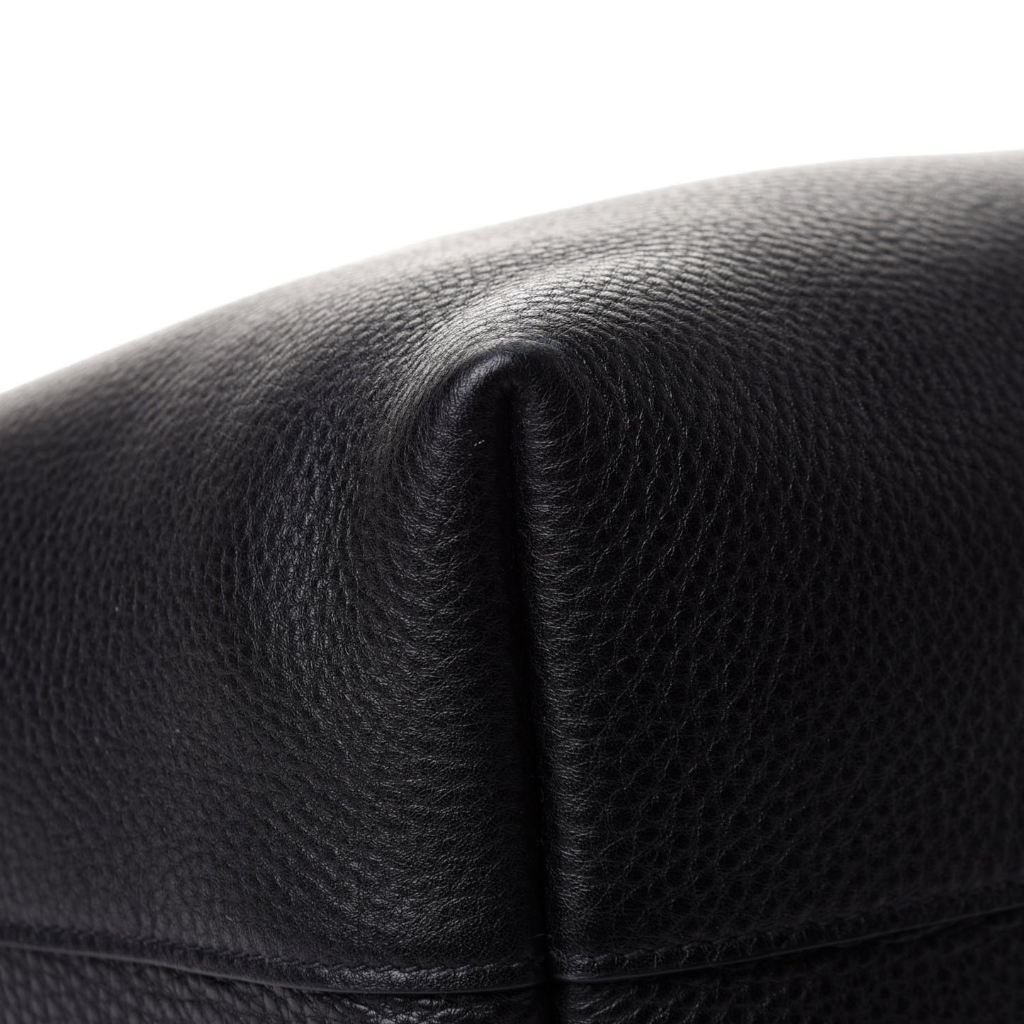 Vitello Daino Etiquette Shopping Bag Black