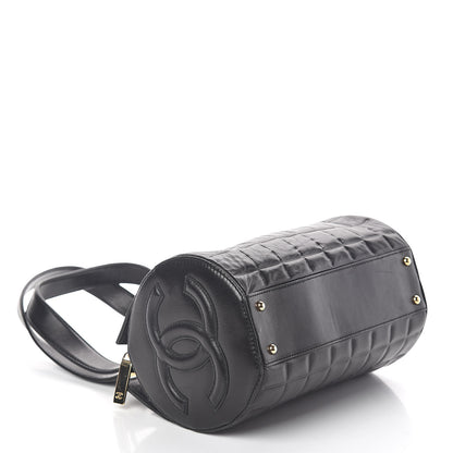 Chanel Lambskin Chocolate Bar Quilted CC Shoulder Bag Black 4 of 10