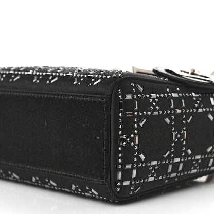 Christian Dior Satin Crystal Cannage Mini Lady Dior Black 9 of 10