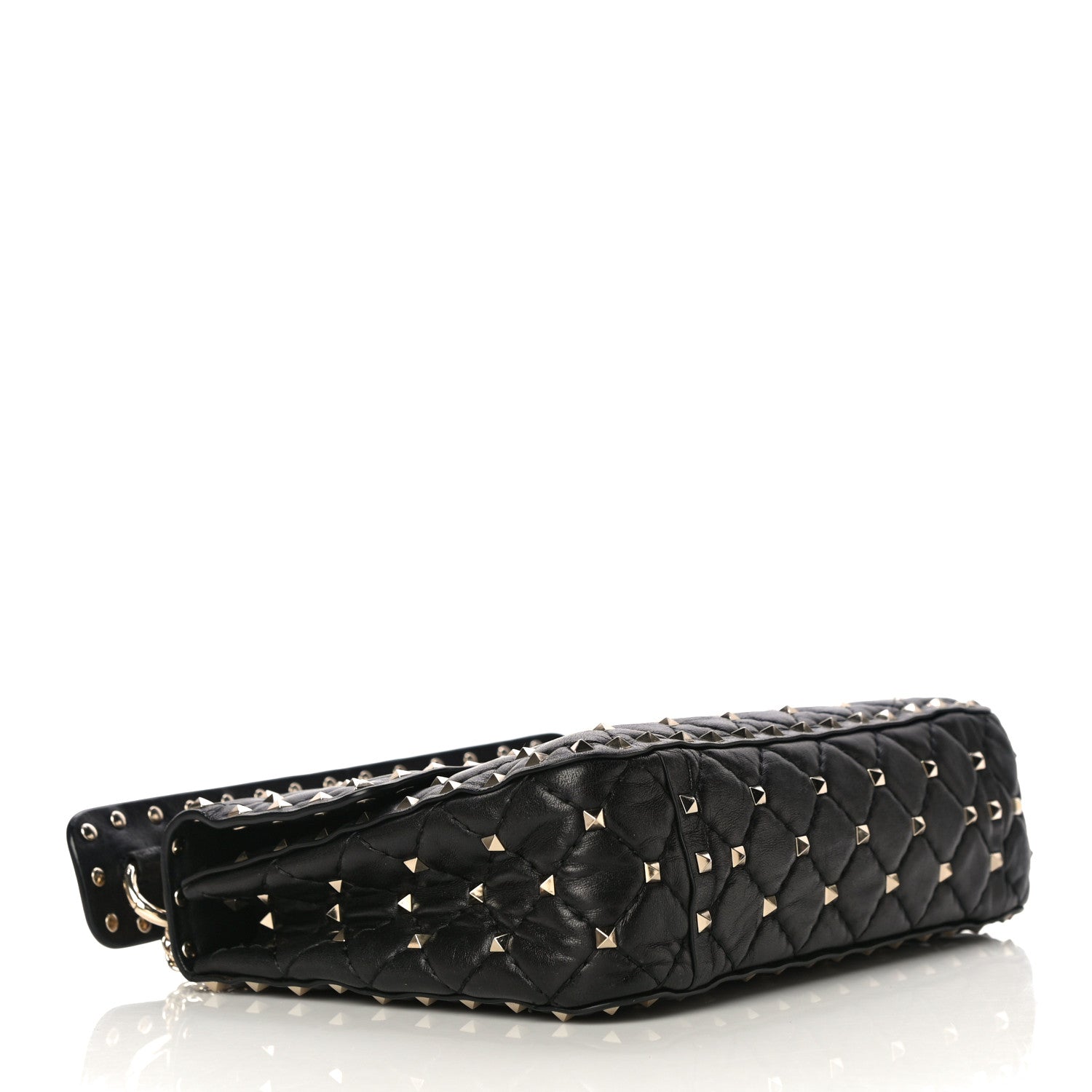 Valentino Garavani Lambskin Medium Rockstud Spike Shoulder Bag Black 4 of 11