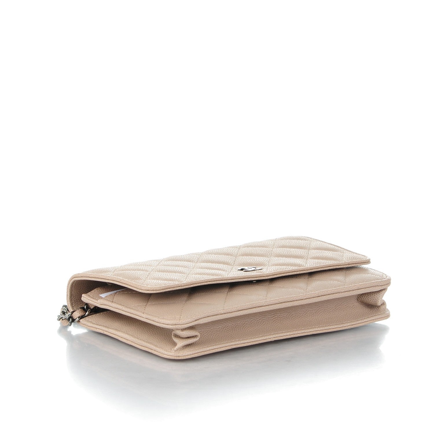 Chanel Caviar Quilted Wallet On Chain WOC Beige 4 of 8