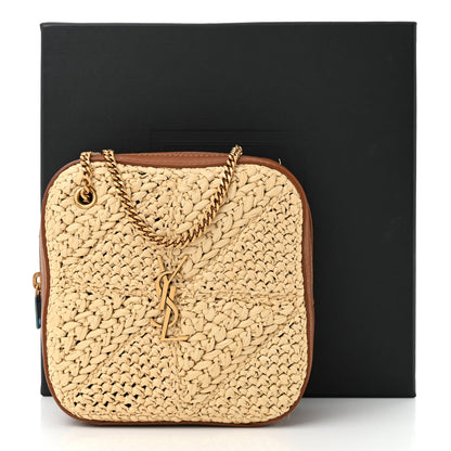 Saint Laurent Raffia Calfskin Monogram Jamie Cube Beige Brick 11 of 11
