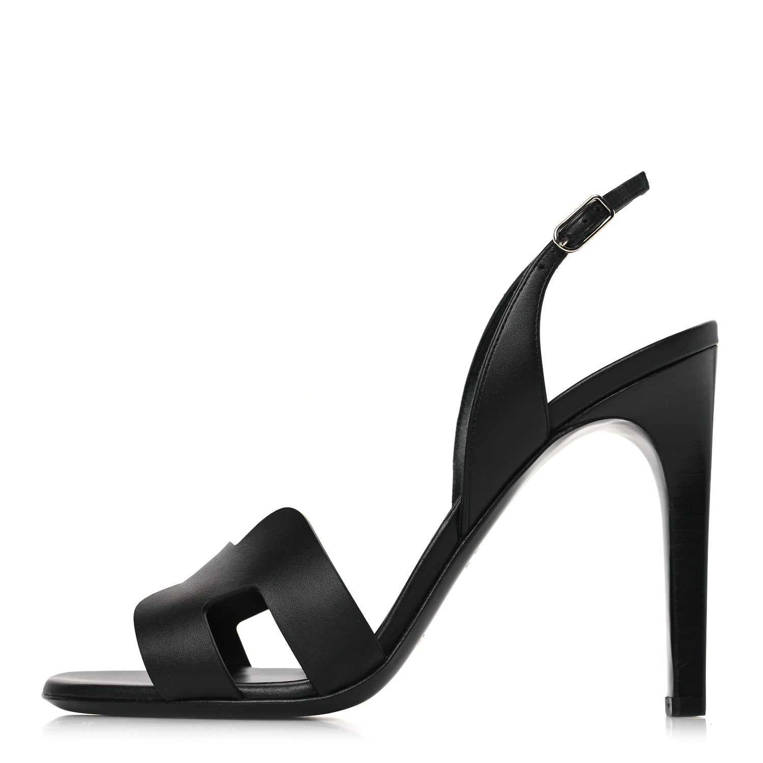 Hermes Calfskin Holy 105 Sandals 38 Black 1 of 9