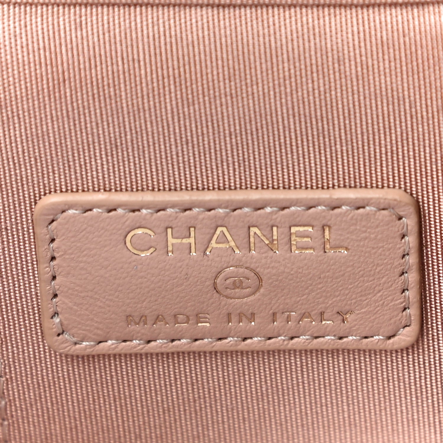 Chanel Lambskin Quilted Top Handle Mini Vanity Case With Chain Beige 6 of 11