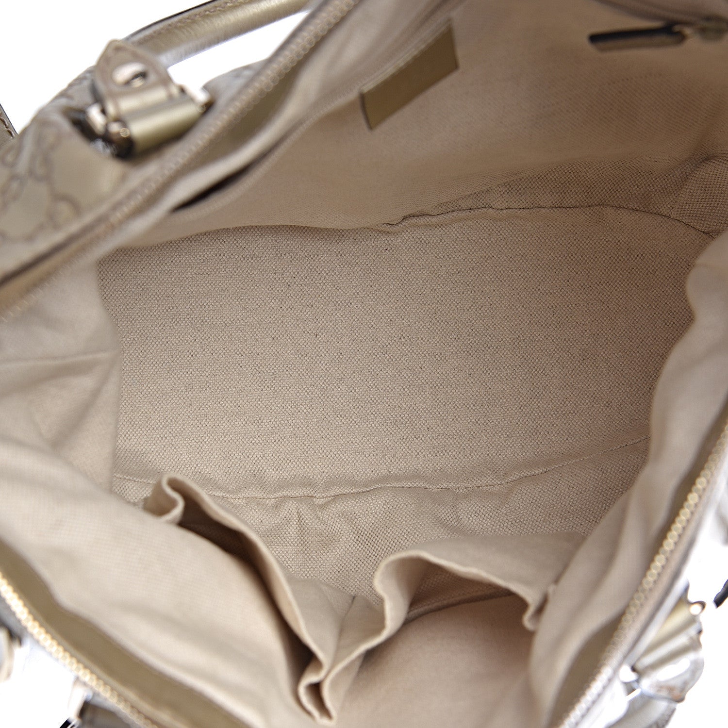 Gucci Metallic Soft Guccissima Medium Sukey Top Handle Bag Champagne 5 of 10