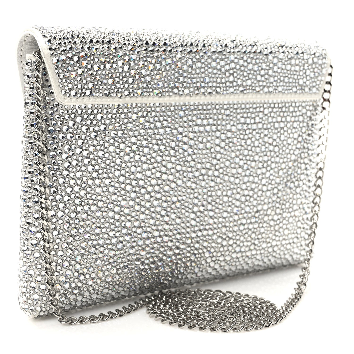 Versace Crystal La Medusa Envelope Clutch Optical White 3 of 8