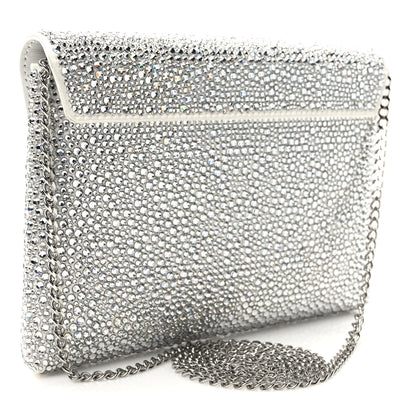Versace Crystal La Medusa Envelope Clutch Optical White 3 of 8