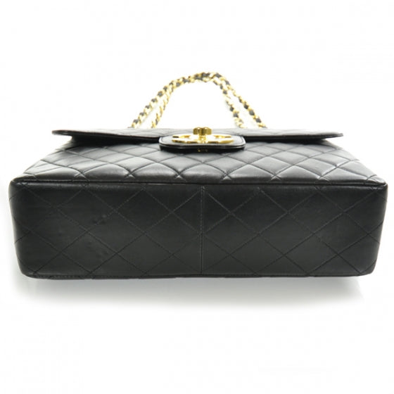 Lambskin Jumbo Flap Black
