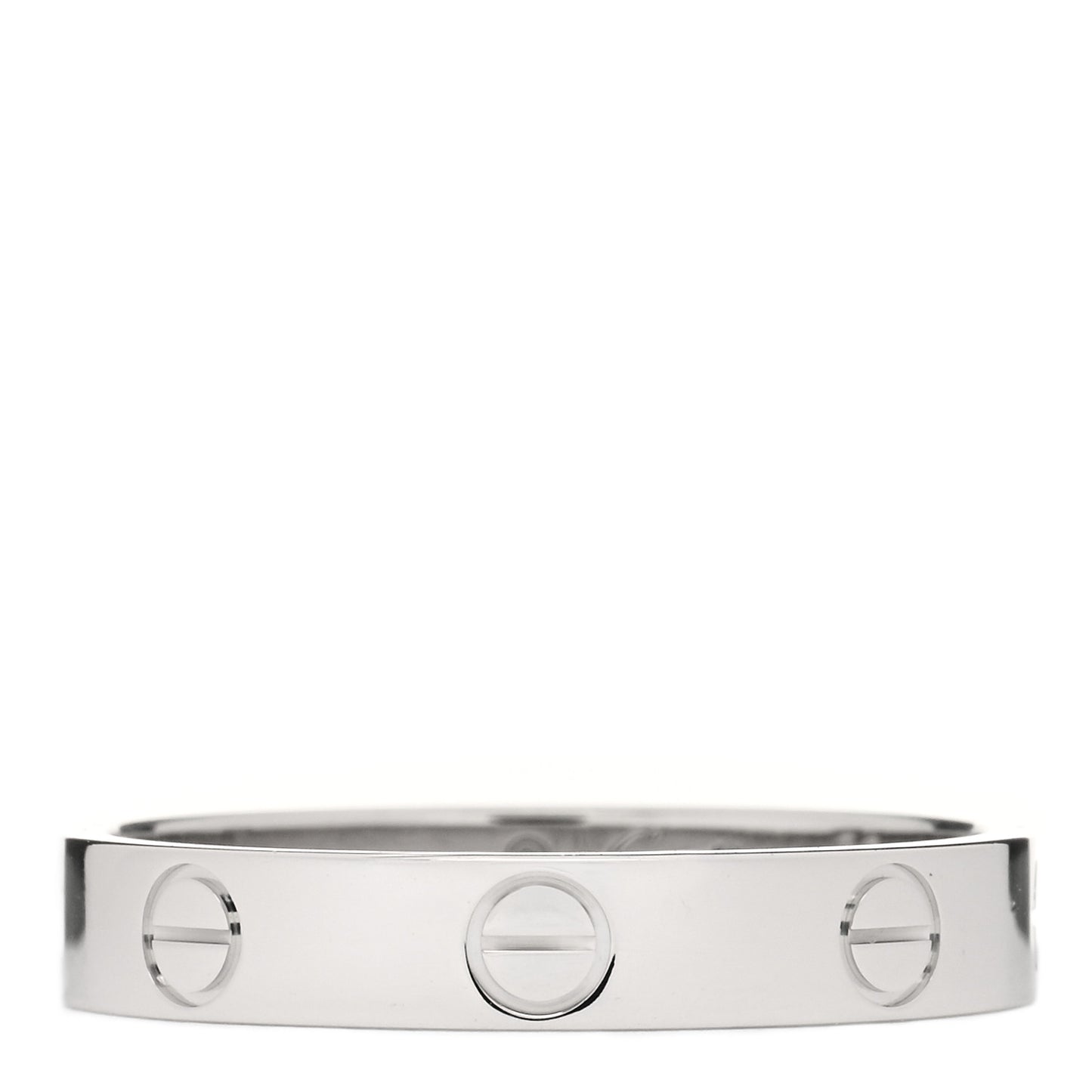 18K White Gold 3.5mm LOVE Wedding Band Ring 56 7.5